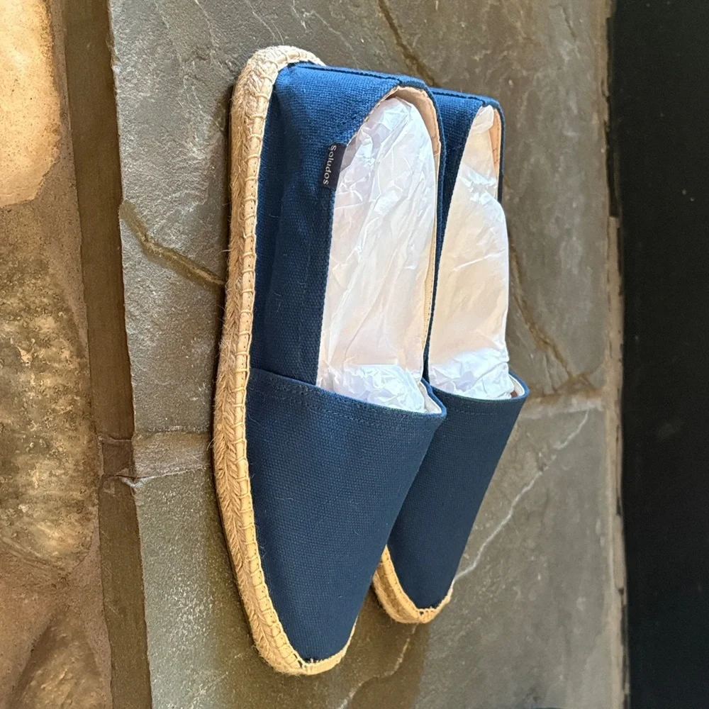 Soludos Blue Canvas Espadrilles Size‎ 11 - 11.5 New In Box